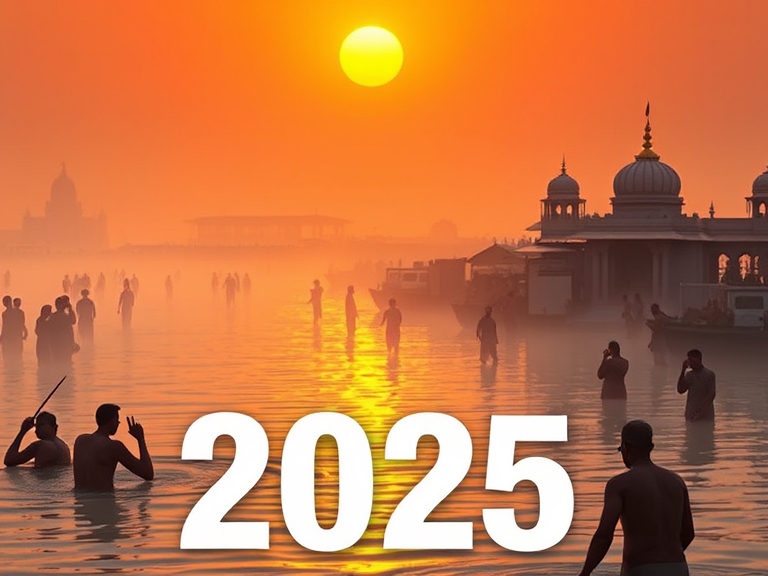 Maha Kumbh 2025 in Prayagraj with spiritual significance of the word "Kumbh" in Rigveda.